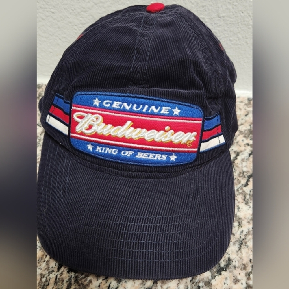 Corduroy Budweiser‎ Beer Strapback Hat